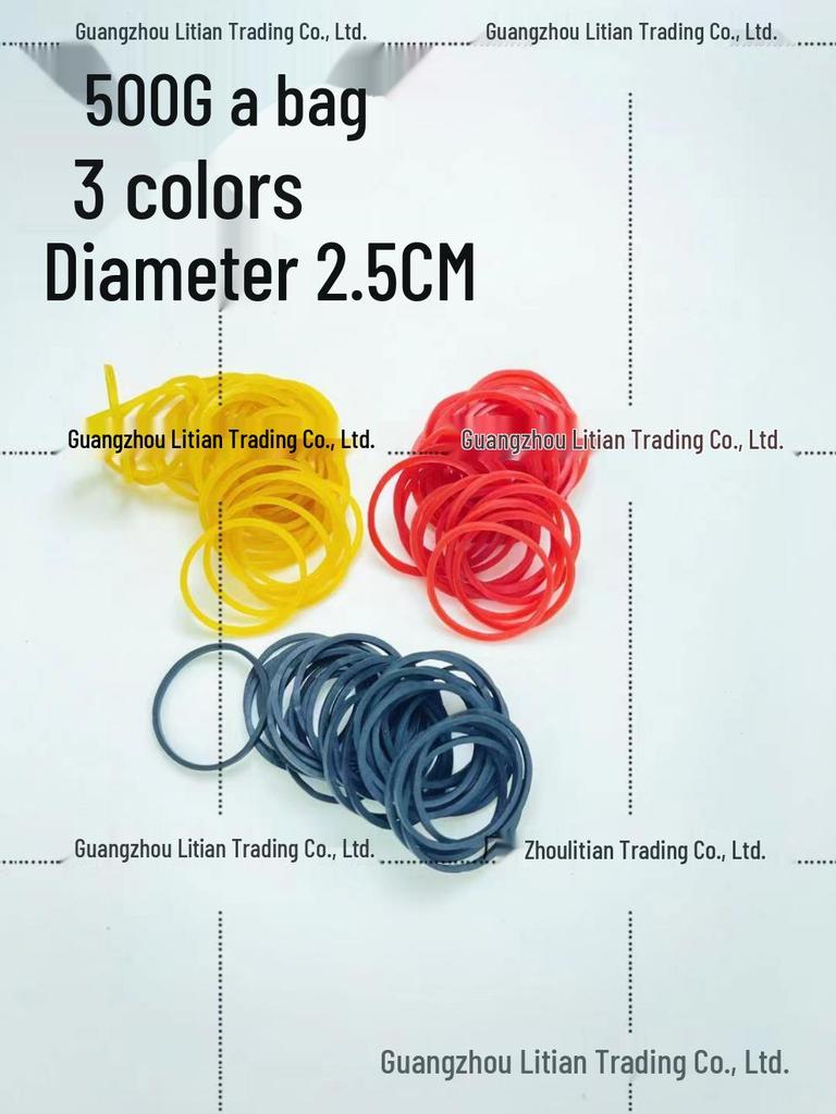 Barbershop High Elasticity Perm Rubber Bands with Leather Cover - 500G
