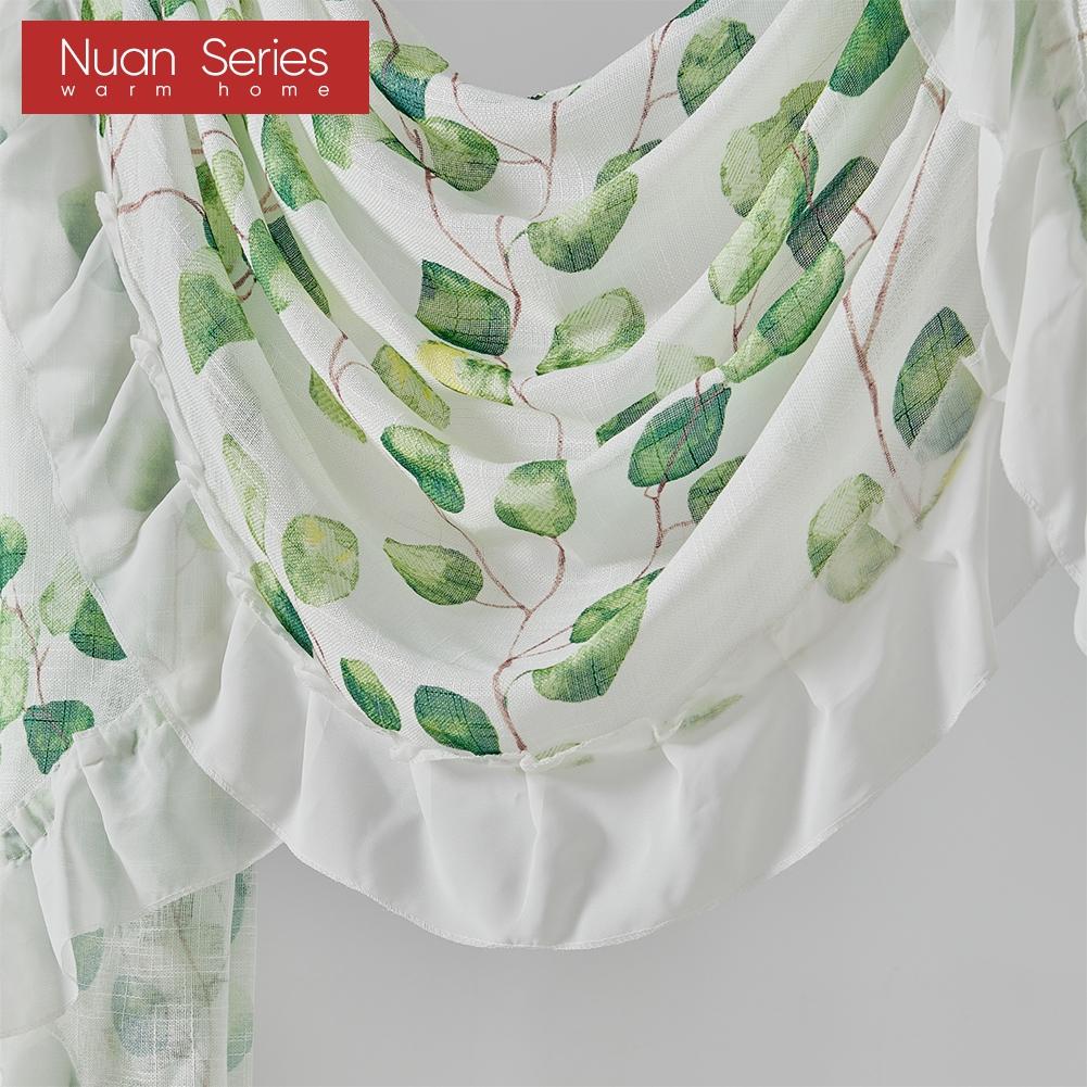 1PC Nuan Series Fresh Pastoral Style Printed Light and Thin Curtain Head Decorative Kitchen Door Curtain