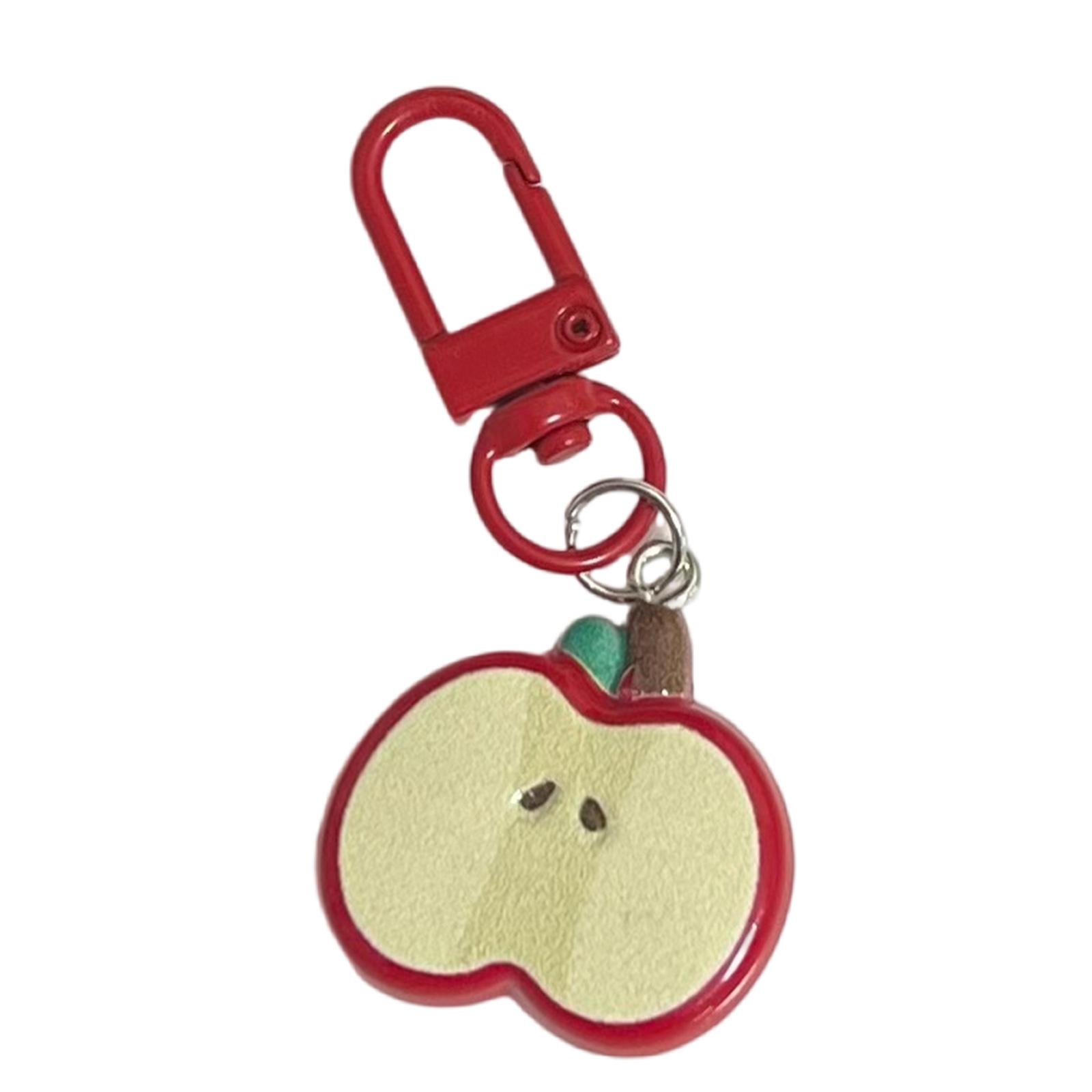 

Милый брелок для ключей с красным яблоком, элегантный брелок для ключей с красным яблоком, удобный для ношения в качестве подарка или для личного пользования красный