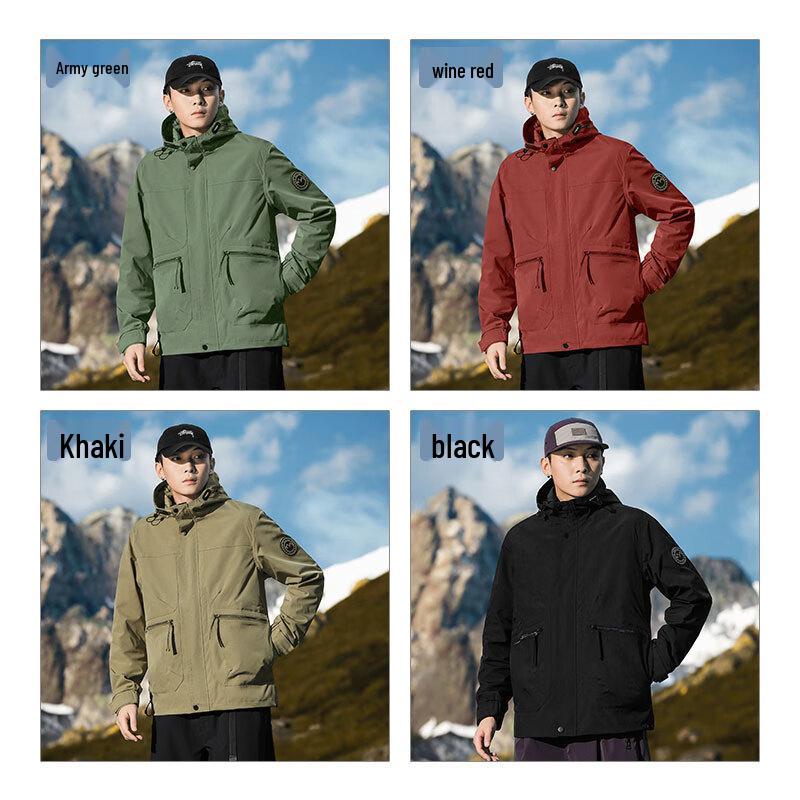 EASTERN CAMEL Men's Hooded Windproof Outdoor Jacket