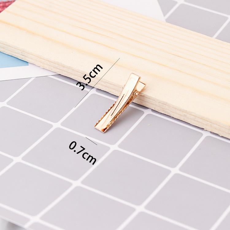 DIY Gold-Plated Duckbill Square Hair Clips - Handmade Jewelry Accessories