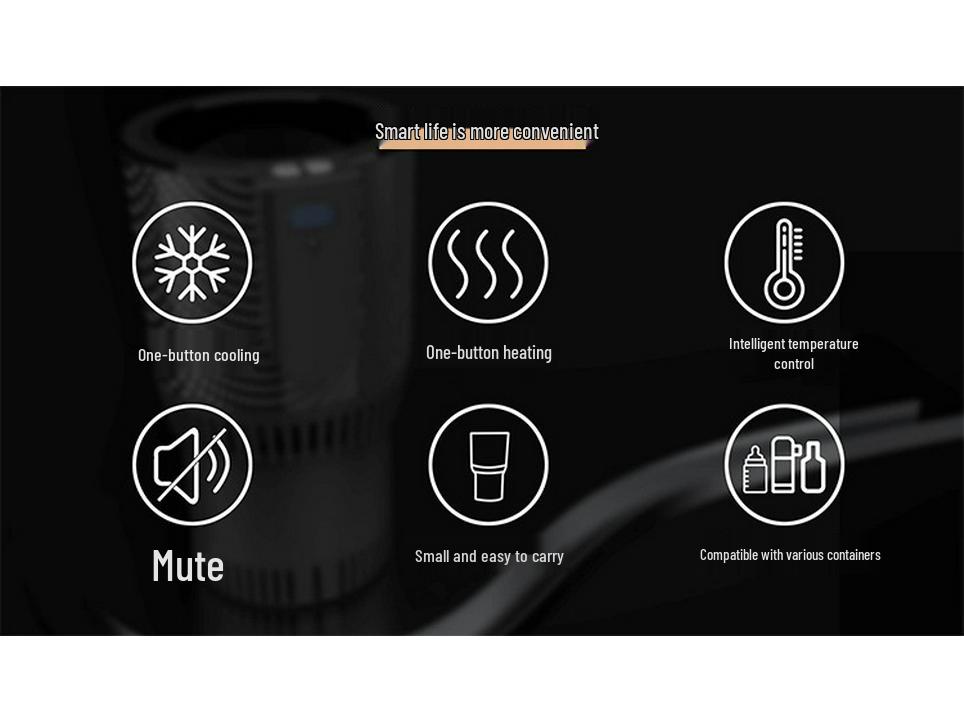 Portable Car Heating and Cooling Cup: Compact Hot/Cold Cup Refrigerator for Home and Vehicle Use