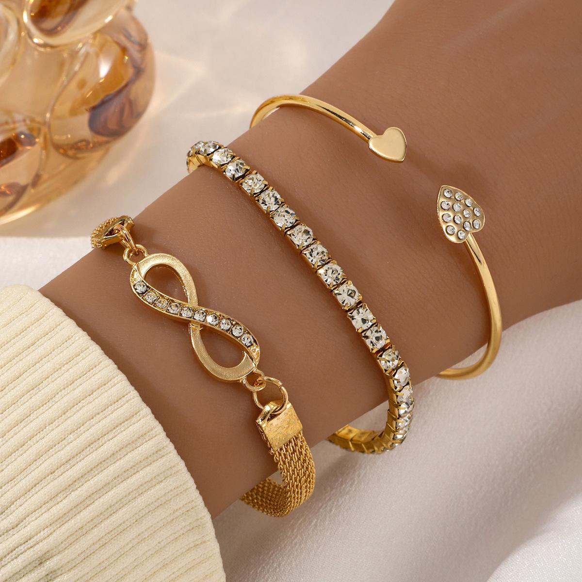 

Hot Sale Simple Infinite Symbol Styling Piece Set Bracelet Creative Word Bracelet Girl Jewelry