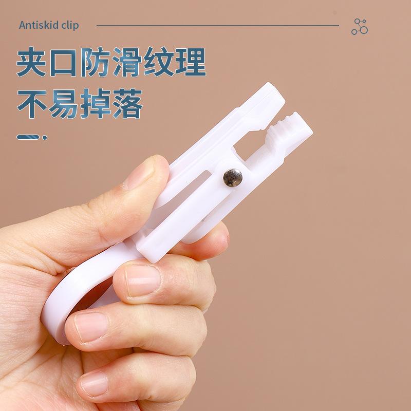 4pc Multifuncional Clipe de Plástico Supermercado Chapéu Clipe de Plástico Clipe de Cortina 360° Rotativo Gancho de Plástico