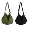Vintage Style Canvas Hobo Bag Multiple Pockets Adjustable Straps for Trip Beach