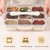 Snackbox-Behälter mit Deckel & Griff Gewürzaufbewahrungsbox Multifunktionale tragbare Snackbox für Süßigkeiten, Gemüse, Nüsse, Fruchtaufbewahrung