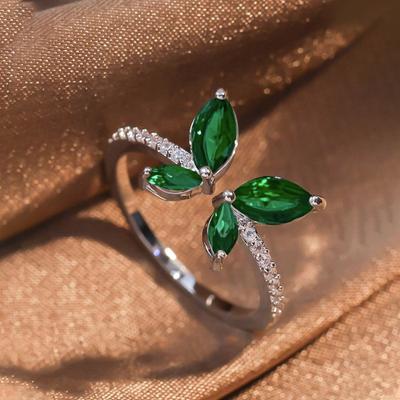 European and American New Butterfly Ring Female Design Niche Ring Personalized Open Ring