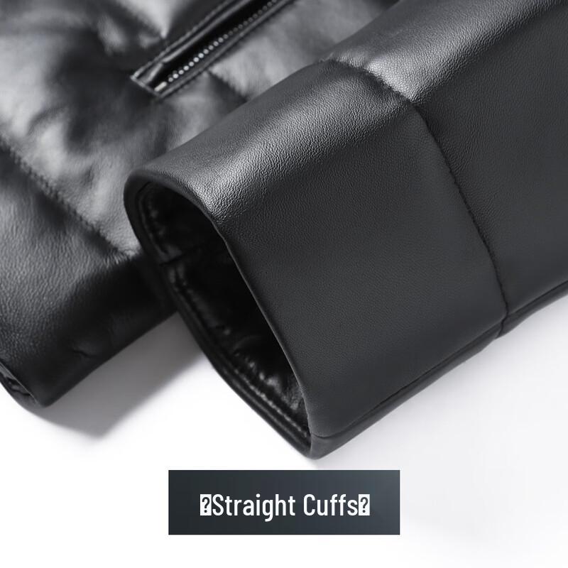 Futing Men's Genuine Sheepskin Down Leather Jacket