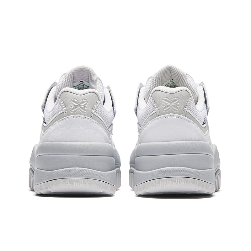 Anta Eggy Shoe 2.0 Height Increasing Lightweight Low top Skateboard Shoes Women's Pure White 122438021-2