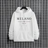 Male Casual Street Style Hoody Pullover Italy Milan Fashion Men's Hoodies 2025 Urban Streetwear Trendy Hip Hop Hooded Sweatshirt