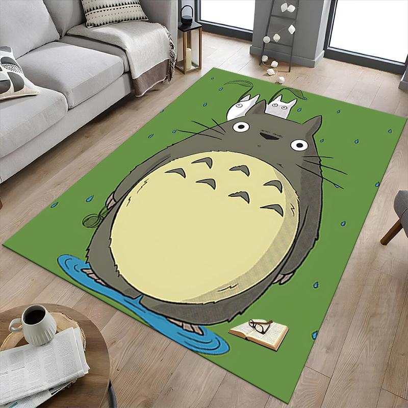 1 Stück Regentag Totoro Teppich für Spielzimmer Schlafzimmer Wohnzimmer Sofa Heimdekoration, Kinder Spielbereich Teppich Rutschfeste Bodenmatte Y72910