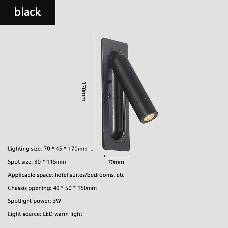 

Внутренние светодиодные настенные светильники 3 Вт с зарядкой через USB настенный светильник для спальни, гостиной, современный настенный светильник для прохода с выключателем настенный светильник 3W&Warm White (2700-3500K)