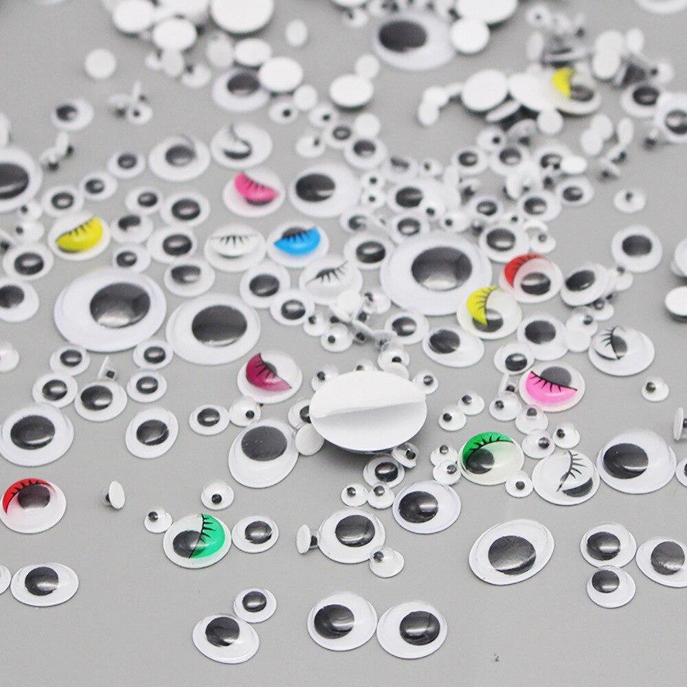 100pcs/200pcs Self-adhesive Googly Wiggle Eyes for DIY Scrapbooking Crafts Projects DIY Dolls Accessories Eyes Handmade Toys