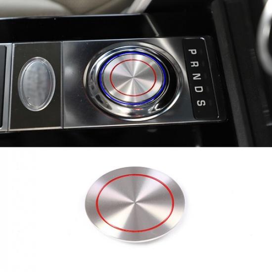 For Jaguar F-PACE 2017- Silver Aluminum Console Gear Shift Knob Cover Trim