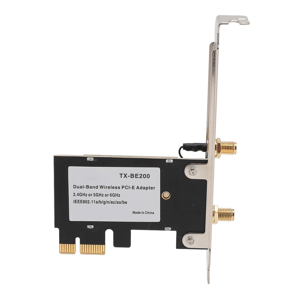 Scheda WiFi PCIe WiFi 7 AX3000, Scheda di Rete Bluetooth 5.4 BE200NGW 8774Mbps, Adattatore Wireless Tri-Band con Antenna Estensibile Pieghevole 12DB