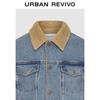 UR2025 Men's Color-Block Lapel Multi-Pocket Denim Jacket