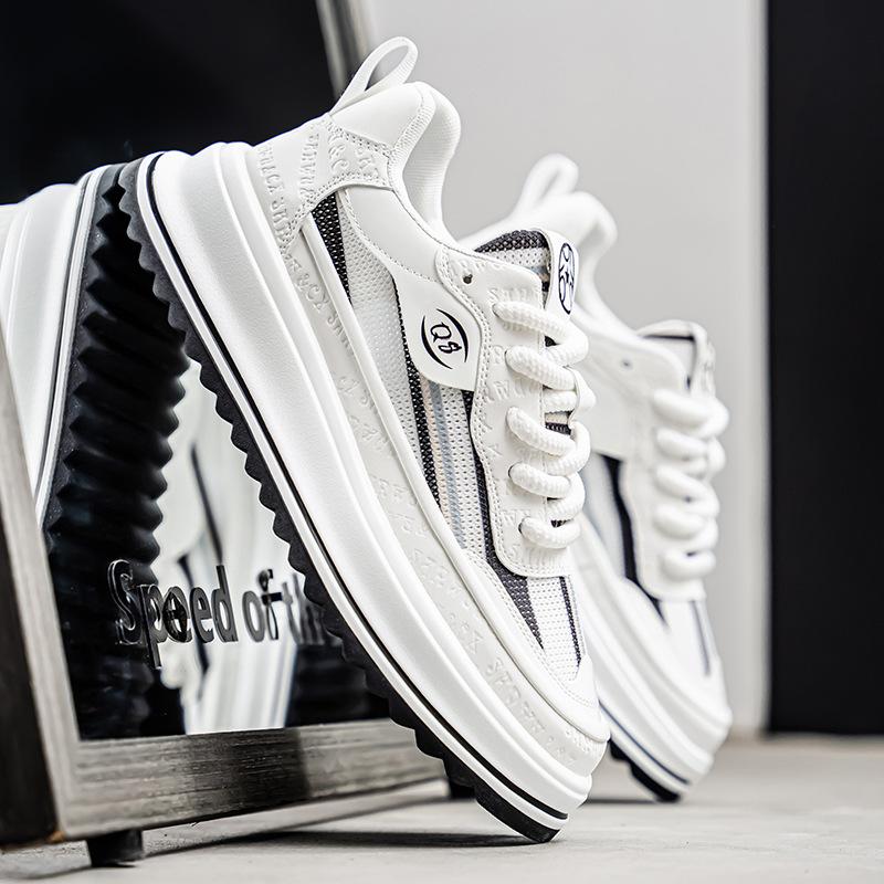 

Mens Shoes New Summer Breathable Mesh Platform Sneakers Trend Versatile Trend Casual Board Shoes Men hombre 39