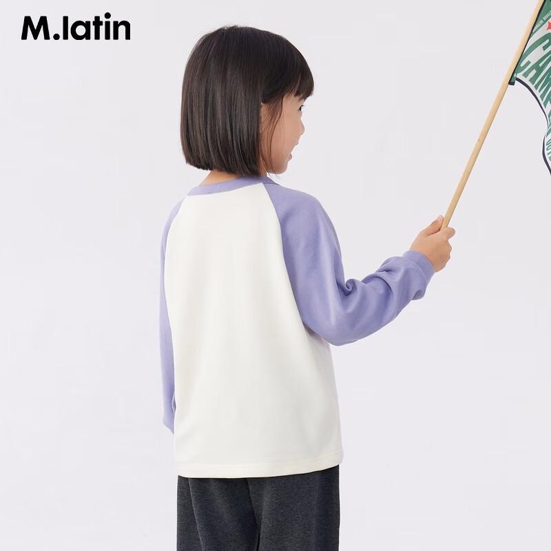 M.Latin Girls Color-Block Long-Sleeve Winter T-Shirt 110