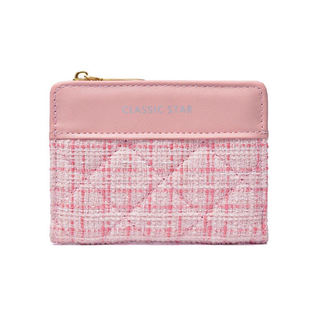 

Ретро Мода Короткий Кошелек Мини PU Кожа Держатели для Карт Большая Вместимость Однотонный Кошелек для Денег Женский Девичий Кошелек для Монет розовый