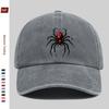Pc Pcs Black Spider Print Trucker Cap for Men  Women  Adjustable Buckle Strap Lightweight Vintage Suitable for Dating Outd