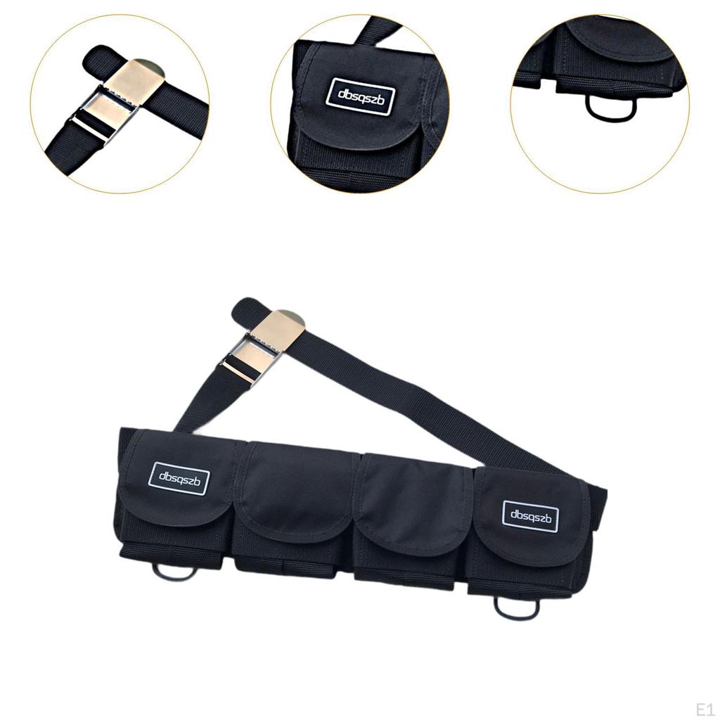 Diving Weight Belt with Pockets and Quick Release Mechanism for Snorkeling