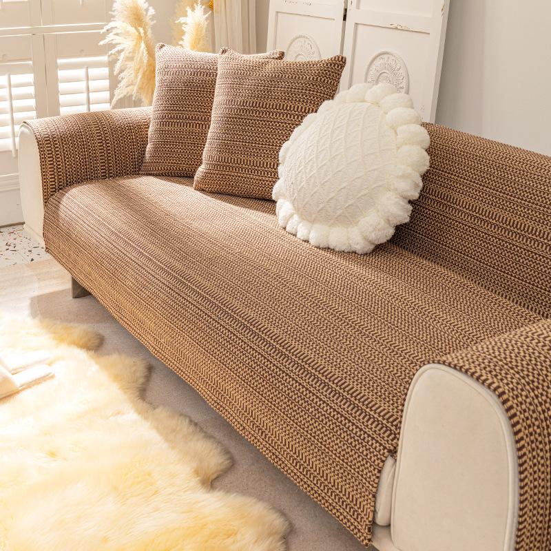 Sofa Cushion, Cotton And Linen, Universal In All Seasons, Non-Slip And Simple  New Cover, Cushion, Cover Towel, Small And Fresh Foreign Air