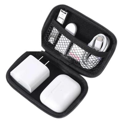 Portable Data Cable Charger Solid Color Protective Case Storage Bag