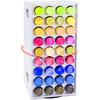 Acrylic Paint Organizer, 2 Oz Craft Paint Holder Rack with 72 Holes, 360° Spining Craft Paint Storage Organizer Tower for Apple Barrel, Folkart Desk