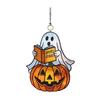 Halloween Suncatcher Stained Glass Window Hanging Light Catcher Ornaments Acrylic Ghost Black Cat Craft for Wall Window Decor