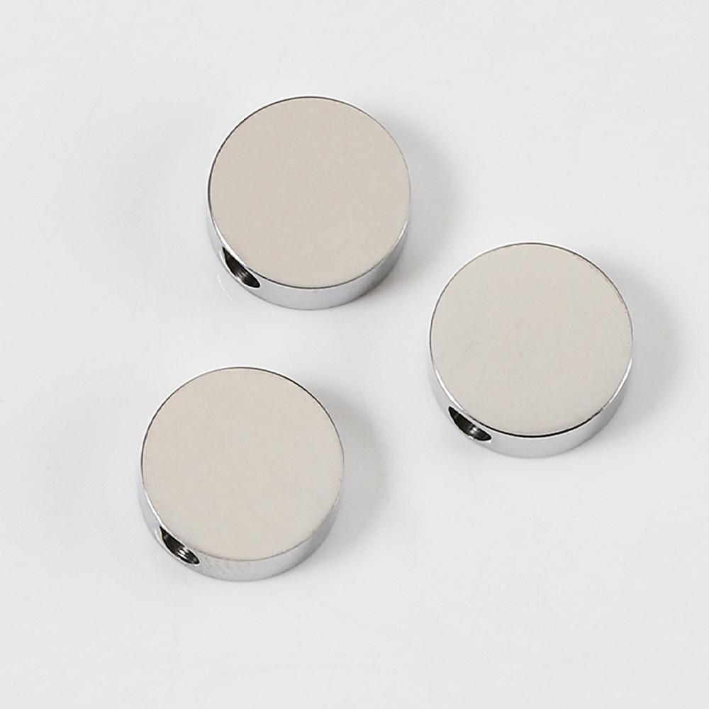 

5pcs 8mm Stainless Steel Round Spacer Loose Bead 2mm Hole Beads Charm Pendants for Bracelet Necklace Jewelry Making DIY