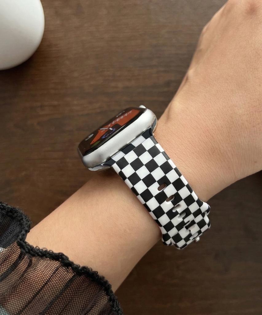 Adeo Checkerboard Apple Watch Galaxy Watch Silicone Band Strap