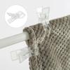 OUNONA for Set of Laundry Rust Laundry Pole Transparent Clips Clothespins, Strong, Pole, Transparent, Large, Plastic, 8, Non-Slip, Clips, Clothesline,