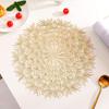 Round Placemats Set of 4,Elegant Tablemats,Dandelion Flower Shape Placemats,Vinyl Place Mats for Kitchen,Dining Table,Decorative