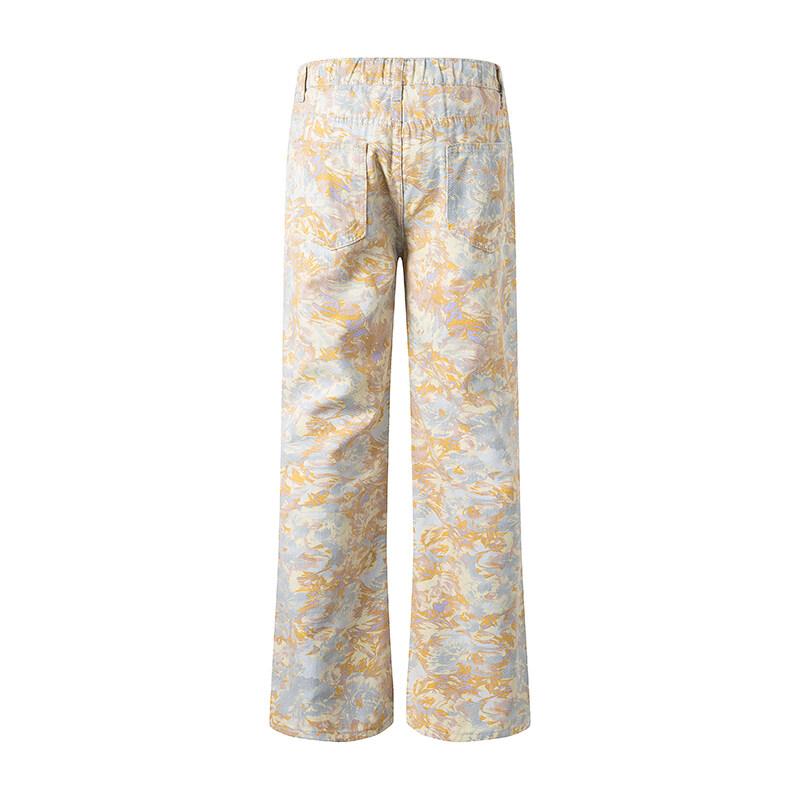 2025 Summer Men Classic Design Cargo Pants Men Loose Fit Printed Wash Pants Male All Match High Street Hip Hop Trousers