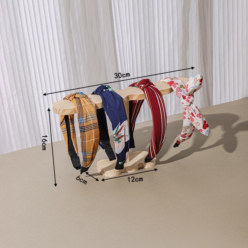 

Solid Wood Hair Accessories Display Rack For Scrunchies Hair Ties Necklaces Bracelets Jewelry Organizer Storage Shelf Stand S