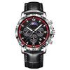 Men's Quartz Watch with Subdials Analog Wristwatch with Date-Display Waterproof Luminous Chronograph Dress Watches Stainless Steel Band