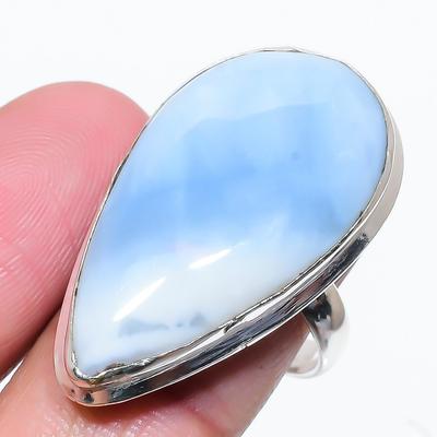 Natürlicher Owyhee-Opal-Edelstein, handgefertigt, 925er Sterlingsilber, Ringgröße 8,5 z7l77