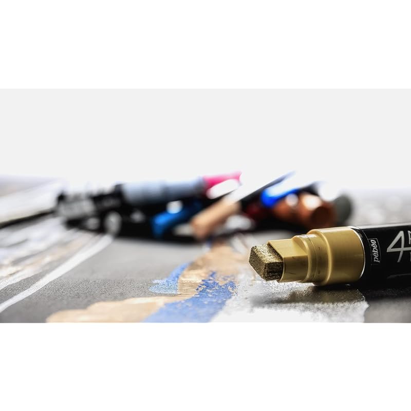 Pebeo Opaque Oil-Based Paint Marker 4 Artist Marker 2mm Round Gold 055