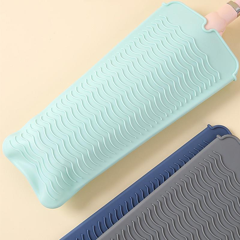 Heatheat Resistant Silicone Mat Pouch For Flat Iron, Curler Wand, Hot Waver, Salon Tools Appliances, Portable Styling Heat Mat