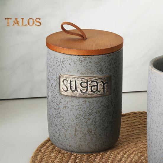 Ceramic Sugar Bowl Sealed Storage Tank with Lid Food Grade BPA Free Large Capacity Coffee Bean Sugar Container Holder