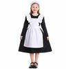 Girls Black White Maid Costume Dress Halloween Party Performance Theater Role Play Vintage Cottagecore Style