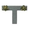 Plum Blossom Stud Earrings, Copper Inlaid with Zircon, Women's Earrings