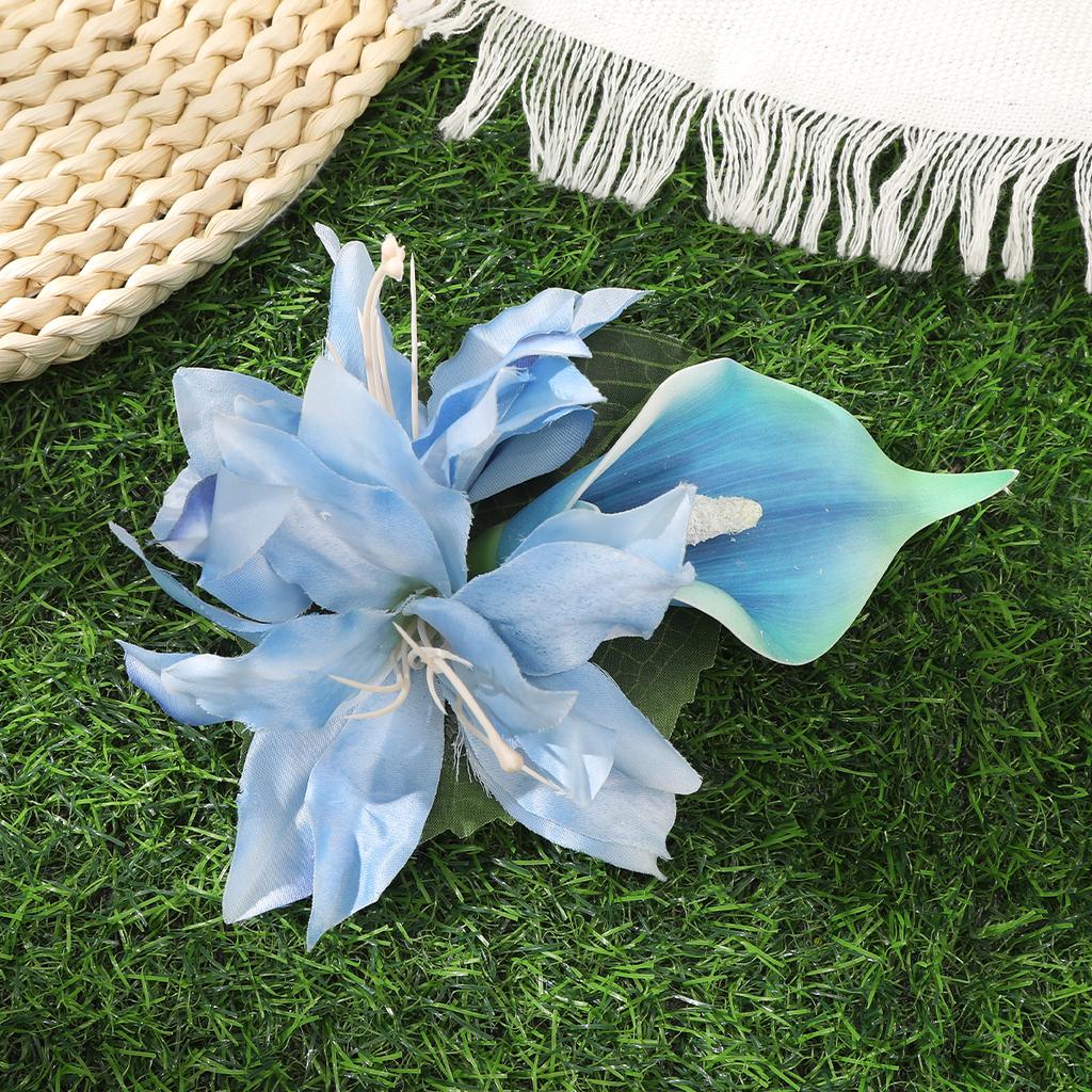 AWAYTR Hoonlily Flower Duckbill Hairpin Mannual Floral Hair Clips Valentine Headwear Girl Hair Accessories Festival Gift
