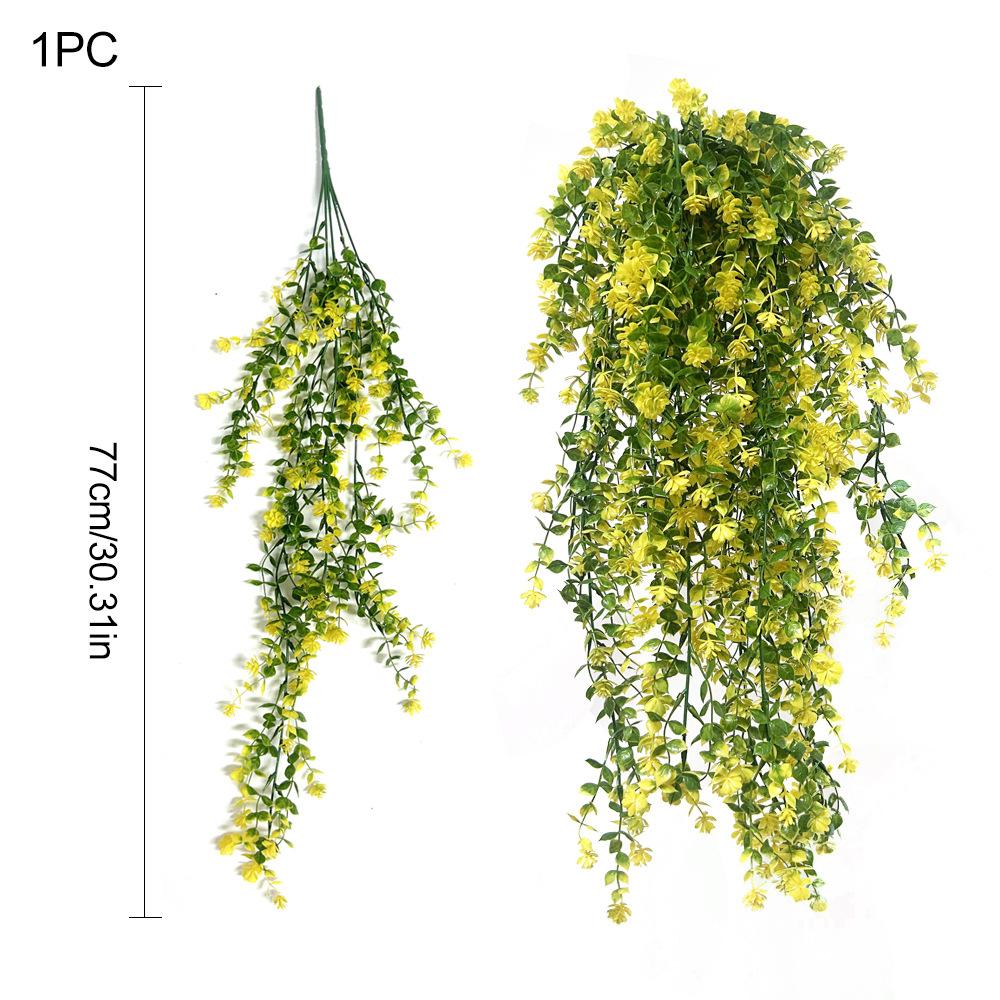 Artificial Yellow Wall Hanging Flowers for Home Decor