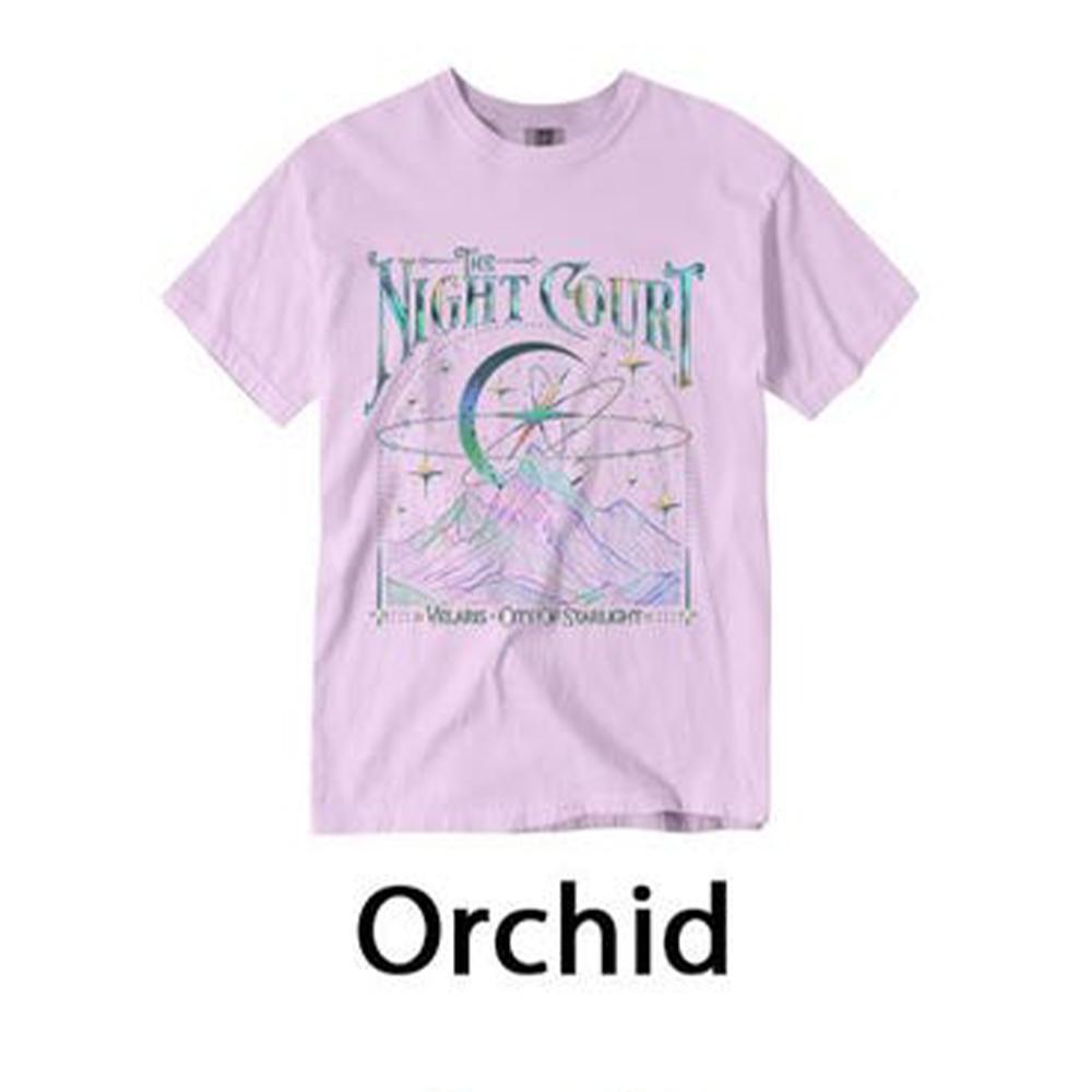 Velaris Die Nachtgerichte Acotar 2-seitiges Komfort-T-Shirt Hof der Träume Unisex-T-Shirt Lustiger Innerer Kreis Acotar Shirt Streetwear
