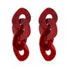 Statement Acrylic Long Link Chain Drop Earrings for Women Brincos Vintage Big Resin Geometric Dangle Earring Fashion Jewelry