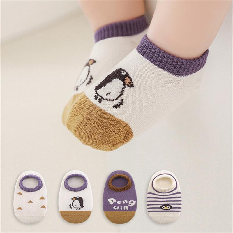 Lawadka Neugeborenes Baby Boot Bodensocken für Mädchen Jungen Sommer Säugling Mädchen Junge Kleinkind Rutschfest 0-4J Kindersocken 4Paar/Set