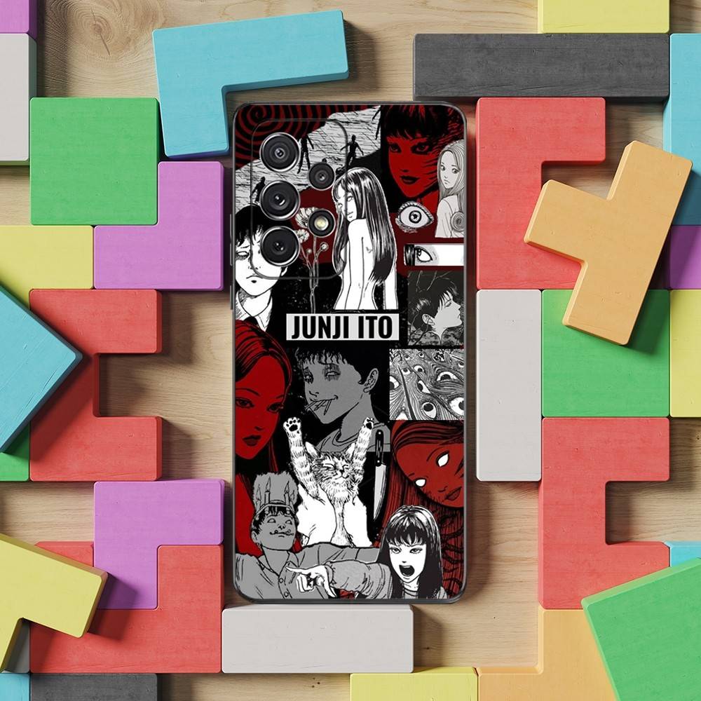 Comics J-Junji Ito T-Tomie Phone Case For Samsung S25,S24,S23,S22,S21,S20,S10,Ultra,Plus,Lite,FE,Soft Silicone Black Cover
