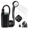 Portable Electric Shower 6000mAh Rechargeable Pump AC Adapter Rechargeable Shower with Smart Digital Display