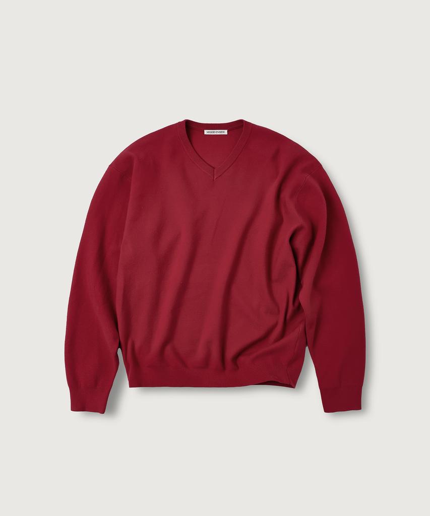 MOOD INSIDE Essential Mood V-Neck Knit_7 Colors